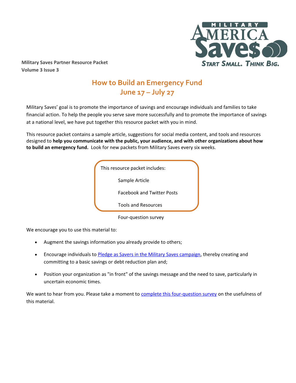 How to Build an Emergency Fund June 17 July 27