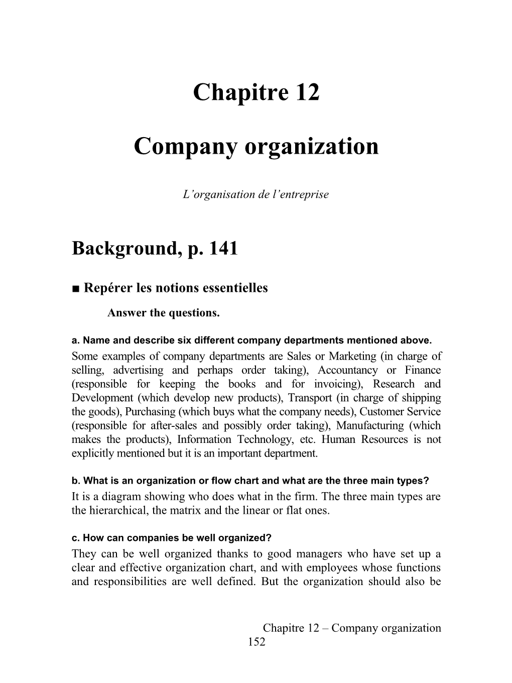 Company Organization