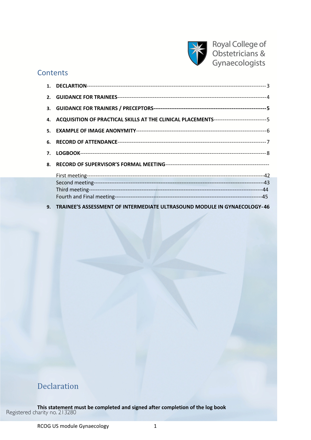 Guidance for Trainers / Preceptors 5