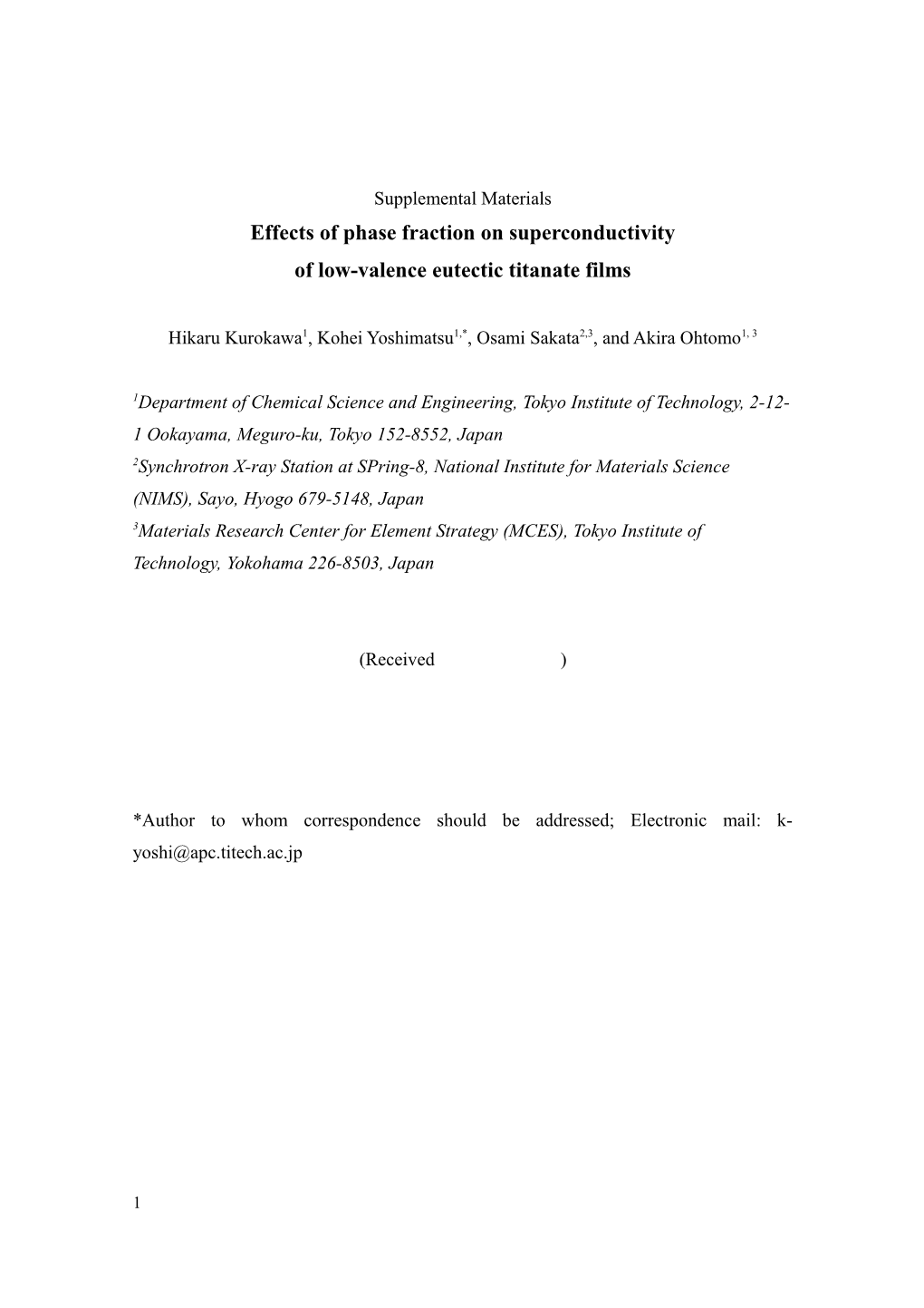 Effects of Phase Fraction on Superconductivity