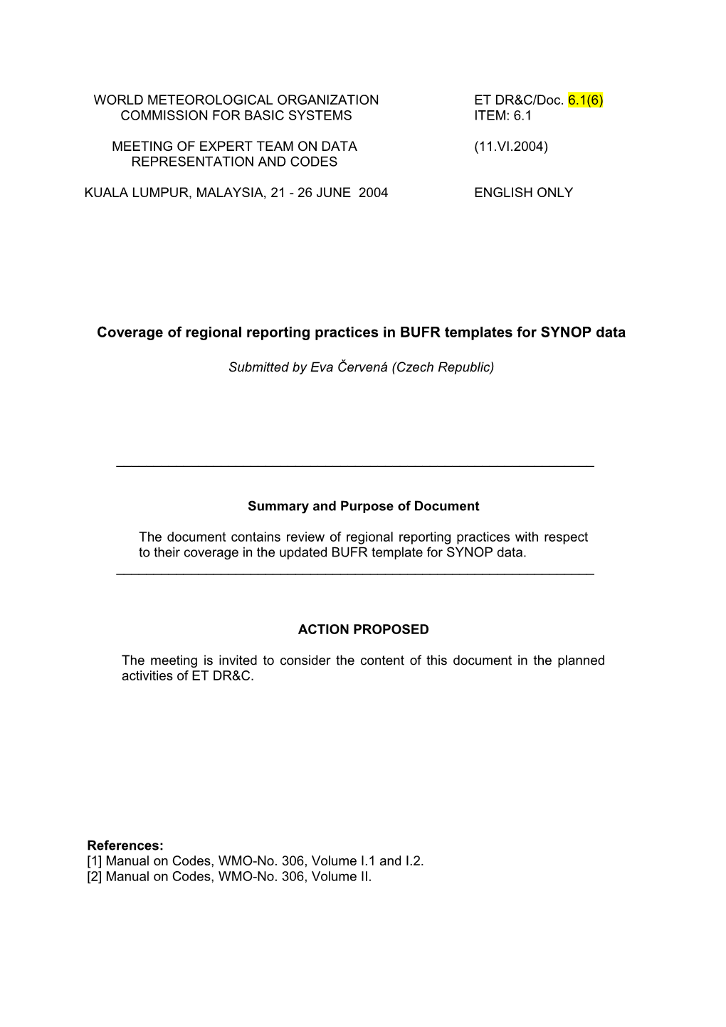 Doc. 6.1(6) for ET DR&C