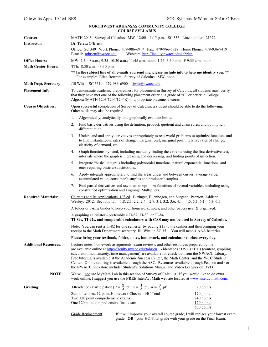 SOC Syllabus MW Noon Sp16