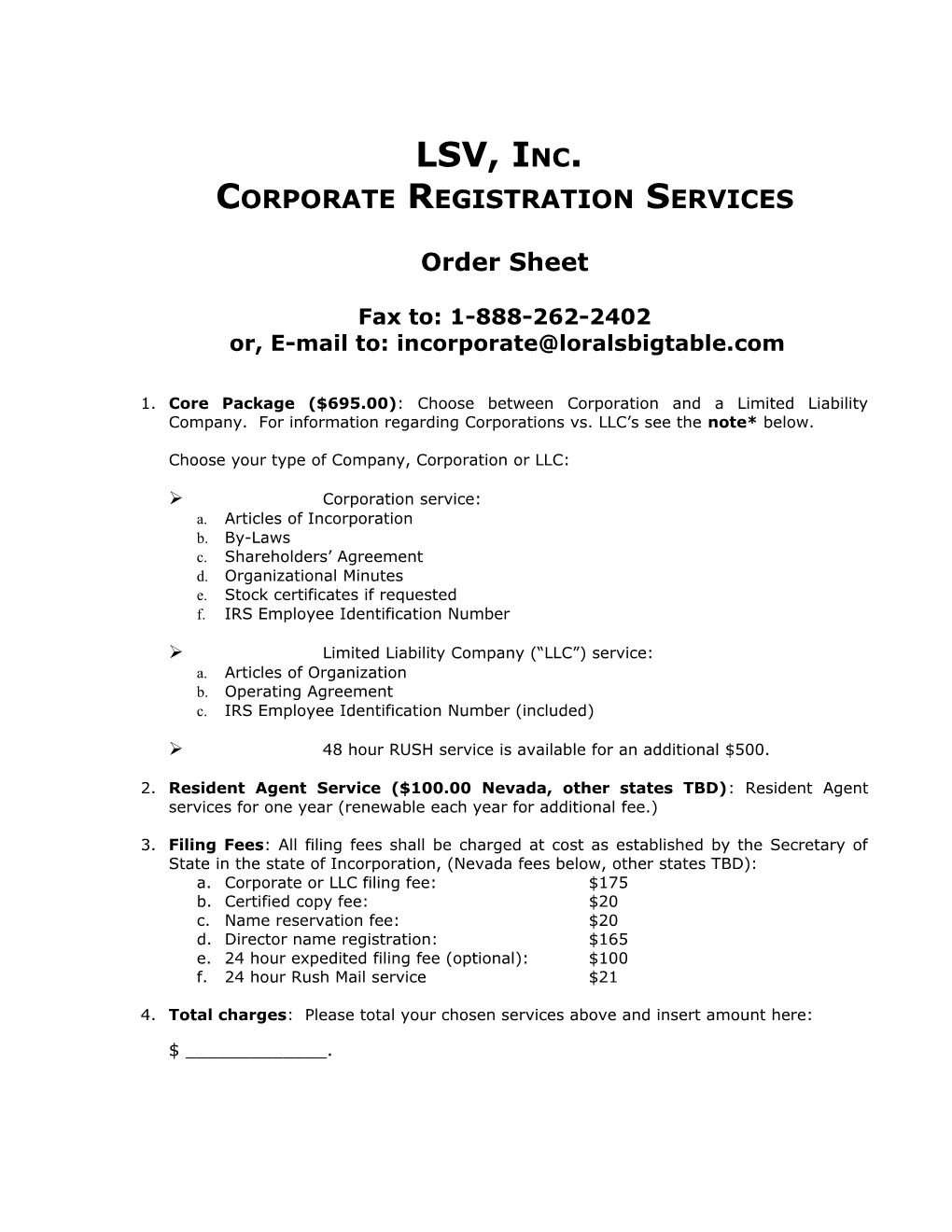 Corporate Registration Services