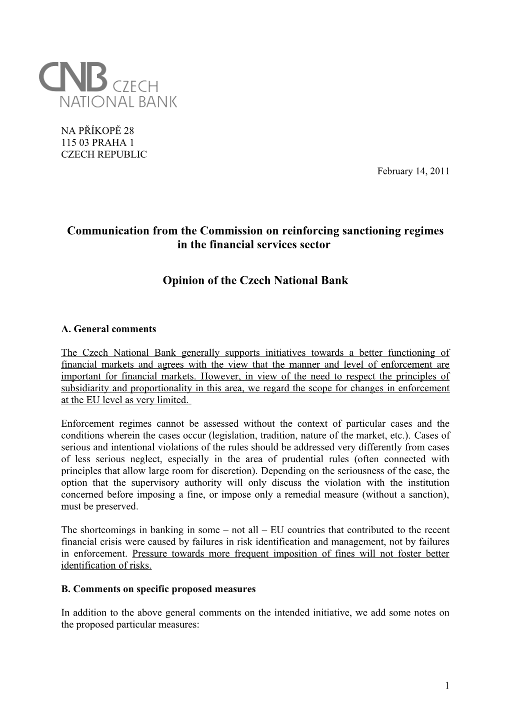 Communication from the Commission on Reinforcing Sanctioning Regimes in the Financial