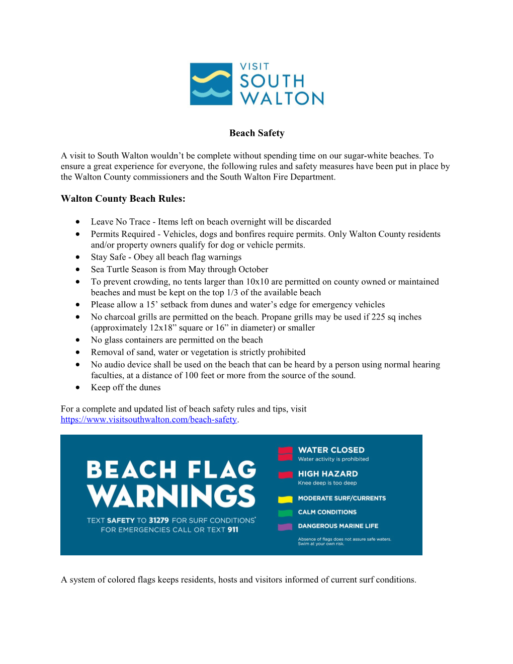 Walton County Beachrules