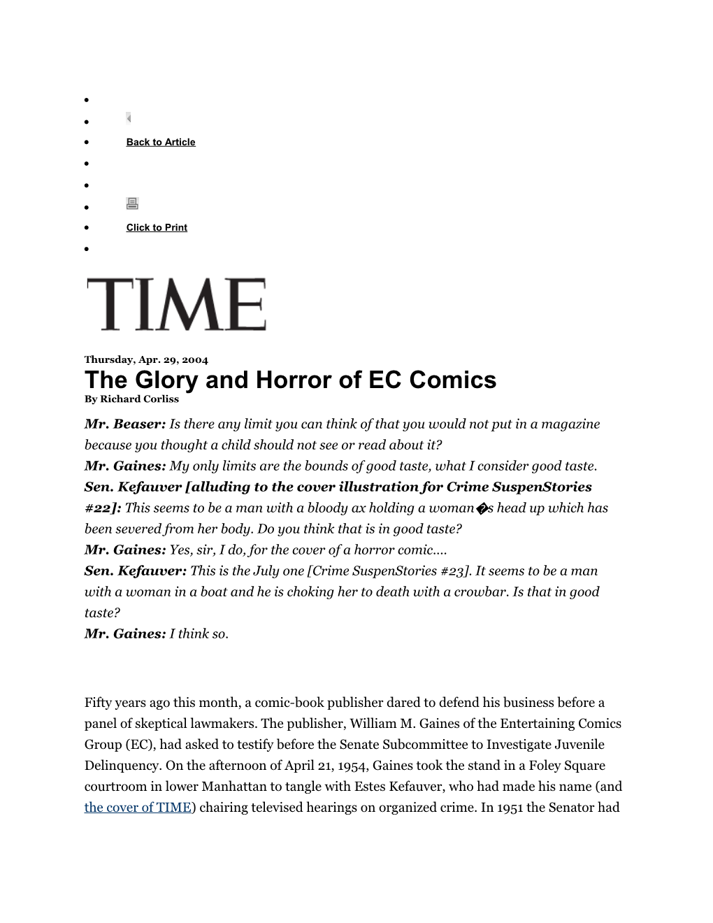 The Glory and Horror of EC Comics