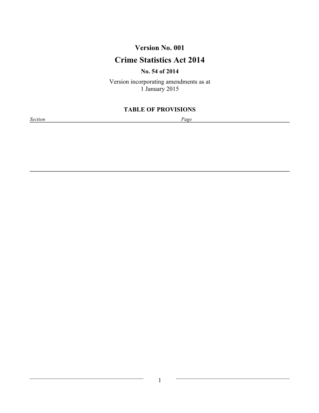 Crime Statistics Act 2014