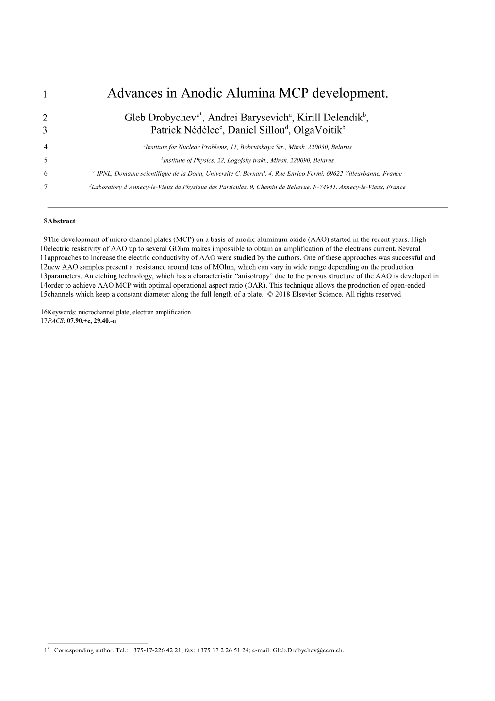 Development of Micro-Channel Plates on a Basis of Aluminium Oxide