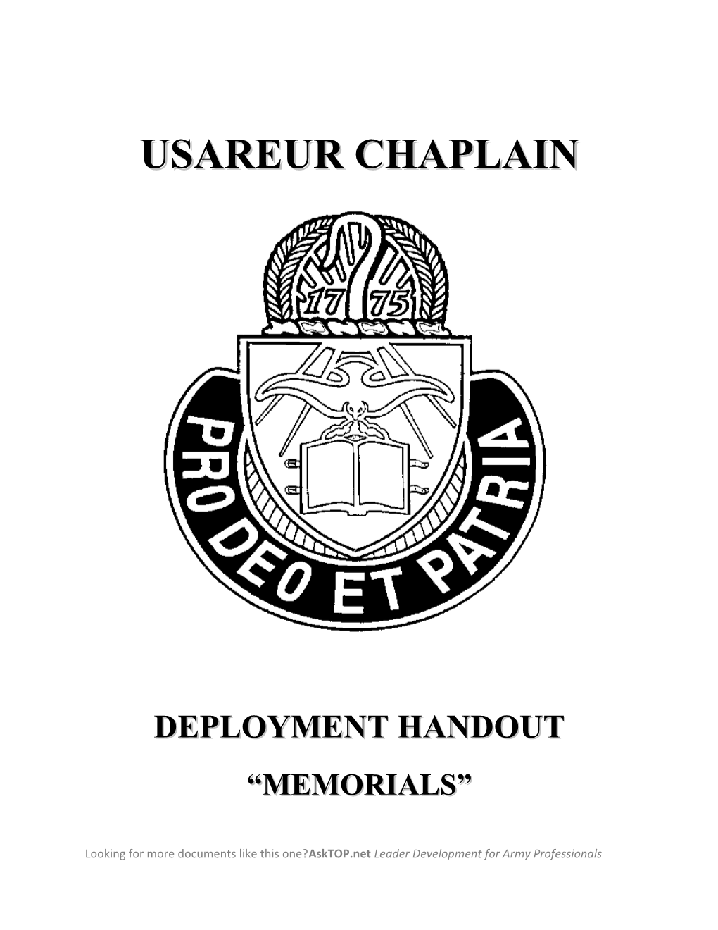 Usareur Chaplain