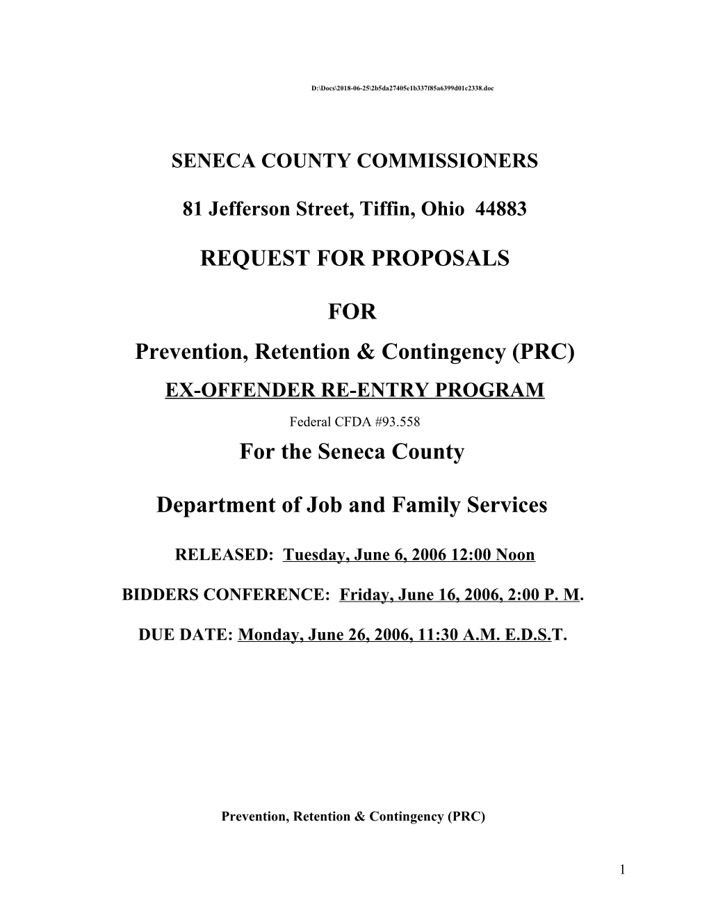 R: PRIVATE FISCAL Contracts-Rfps Contracts-RFP Rfps Rfp - WIA Request for Proposals - Employment