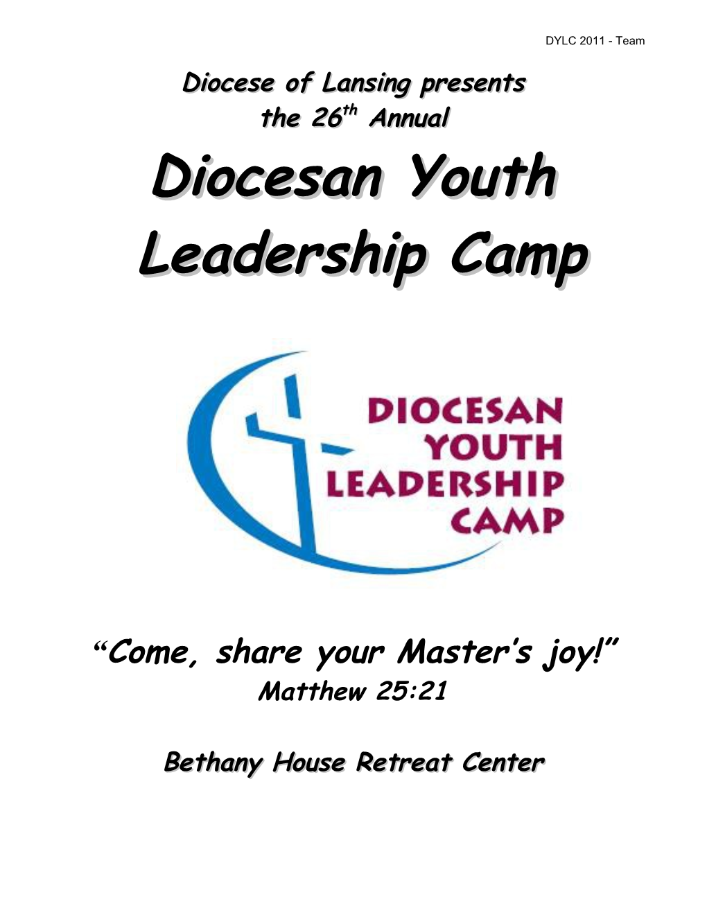 Diocesan Youth Leadership Camp