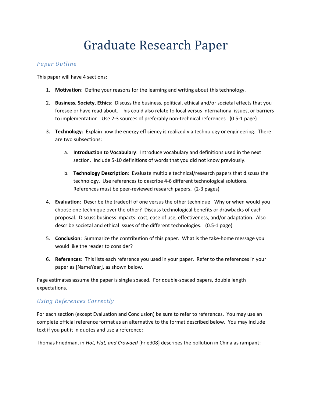 Graduate Research Paper