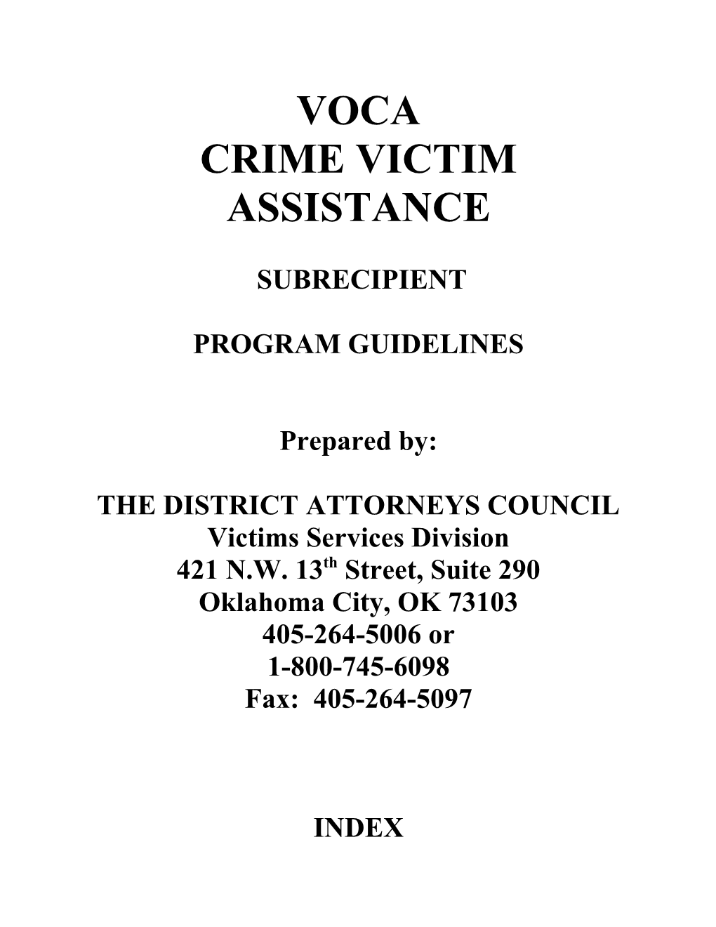 Crime Victim Assistance