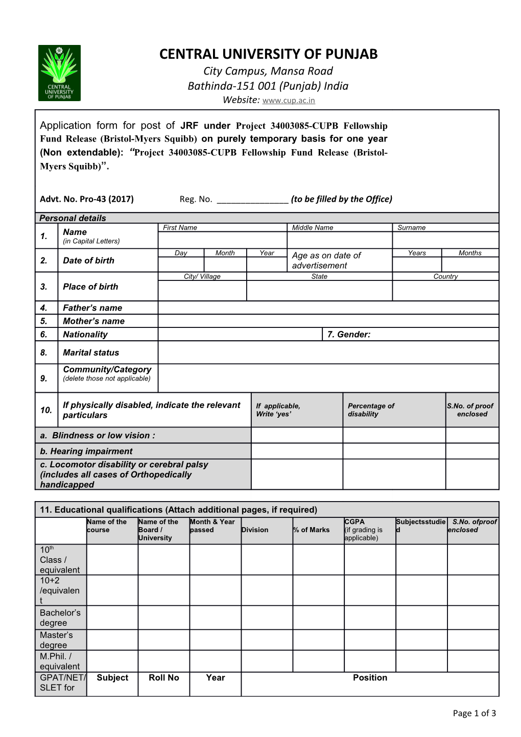 GPAT, GATE, NET, UGC-JRF, CSIR-JRF Award Certificate