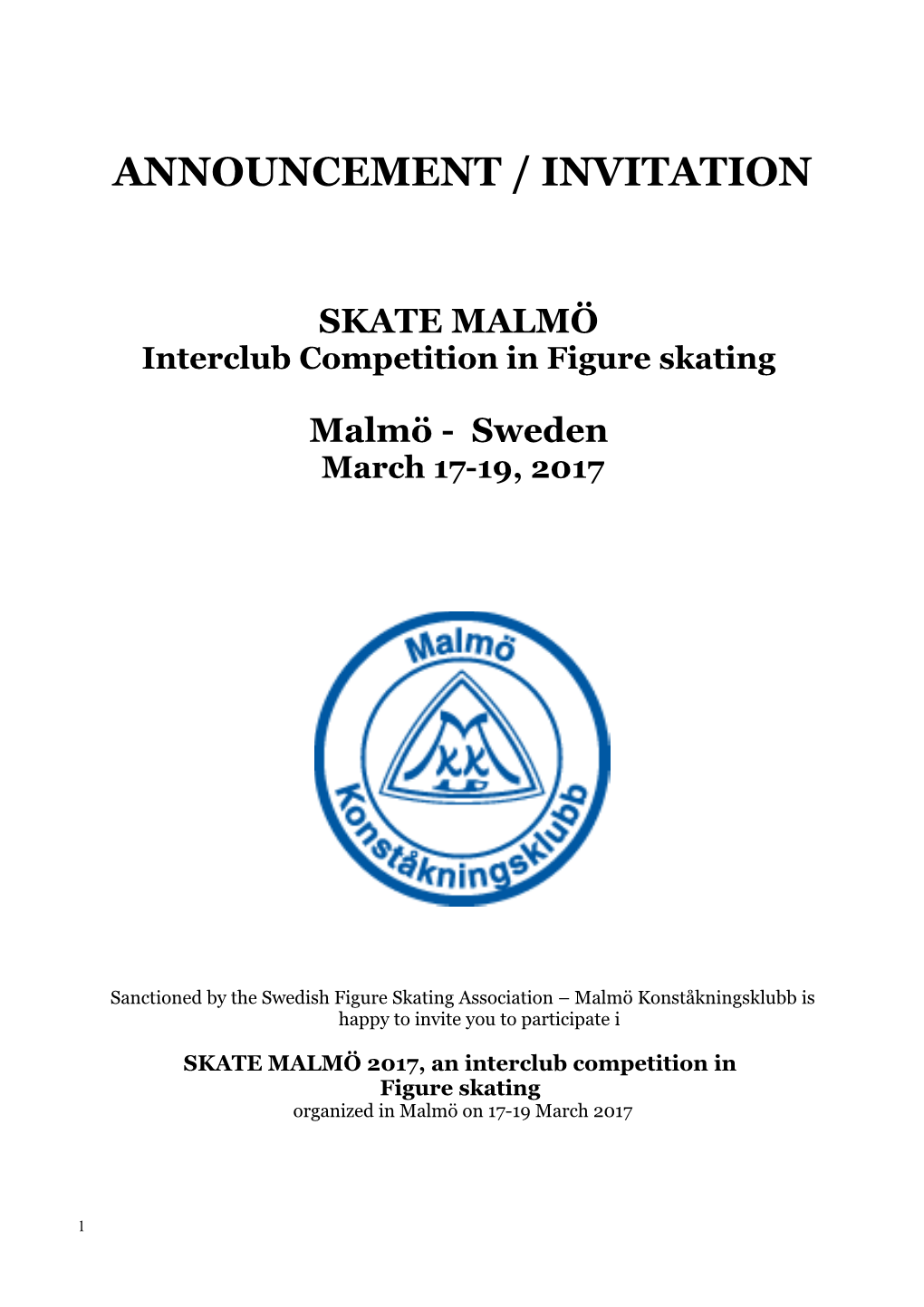 Interclub Competition in Figure Skating