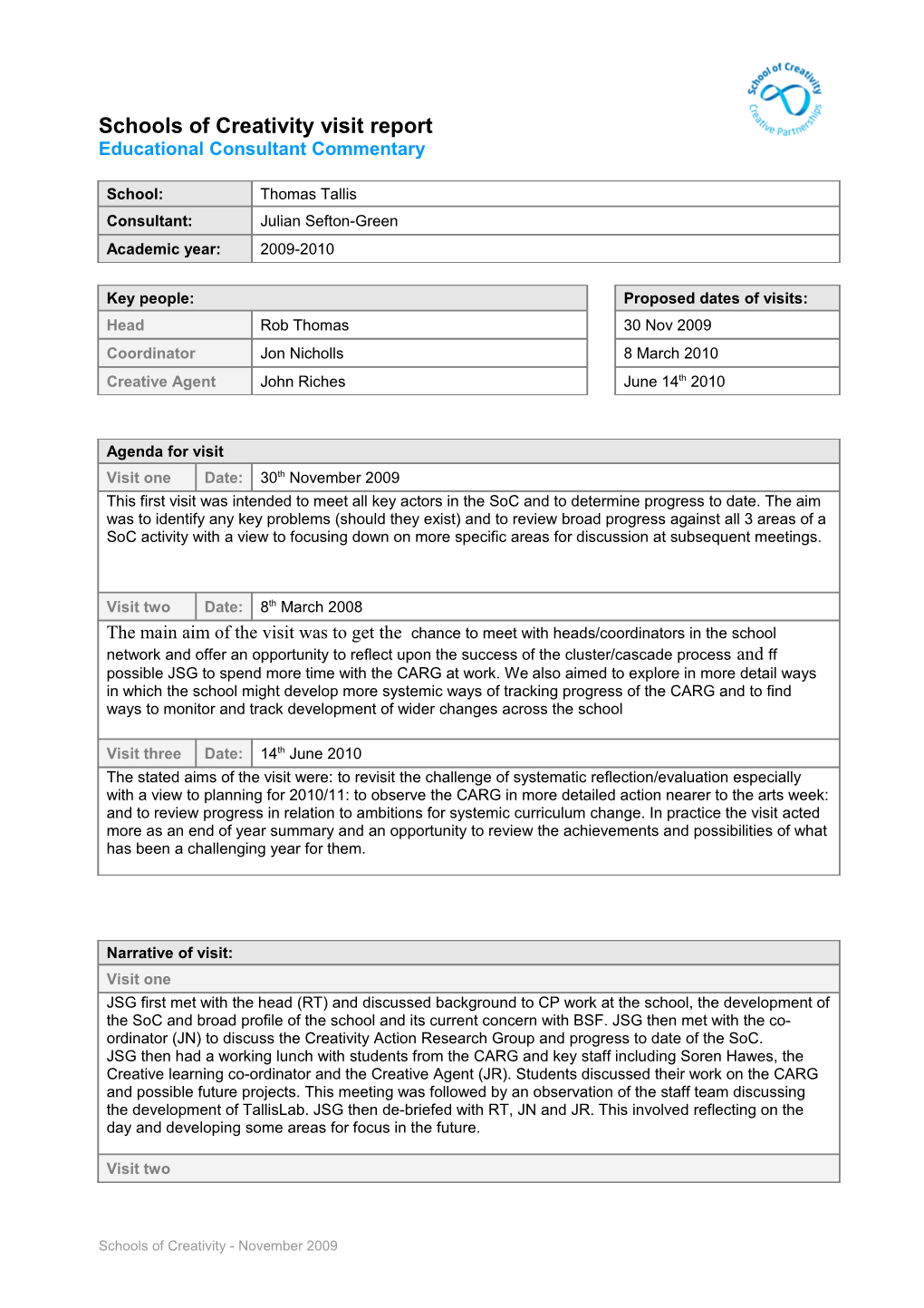 Consultants Key Task