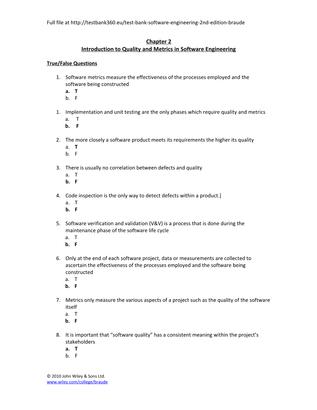 Introduction to Quality and Metrics in Software Engineering