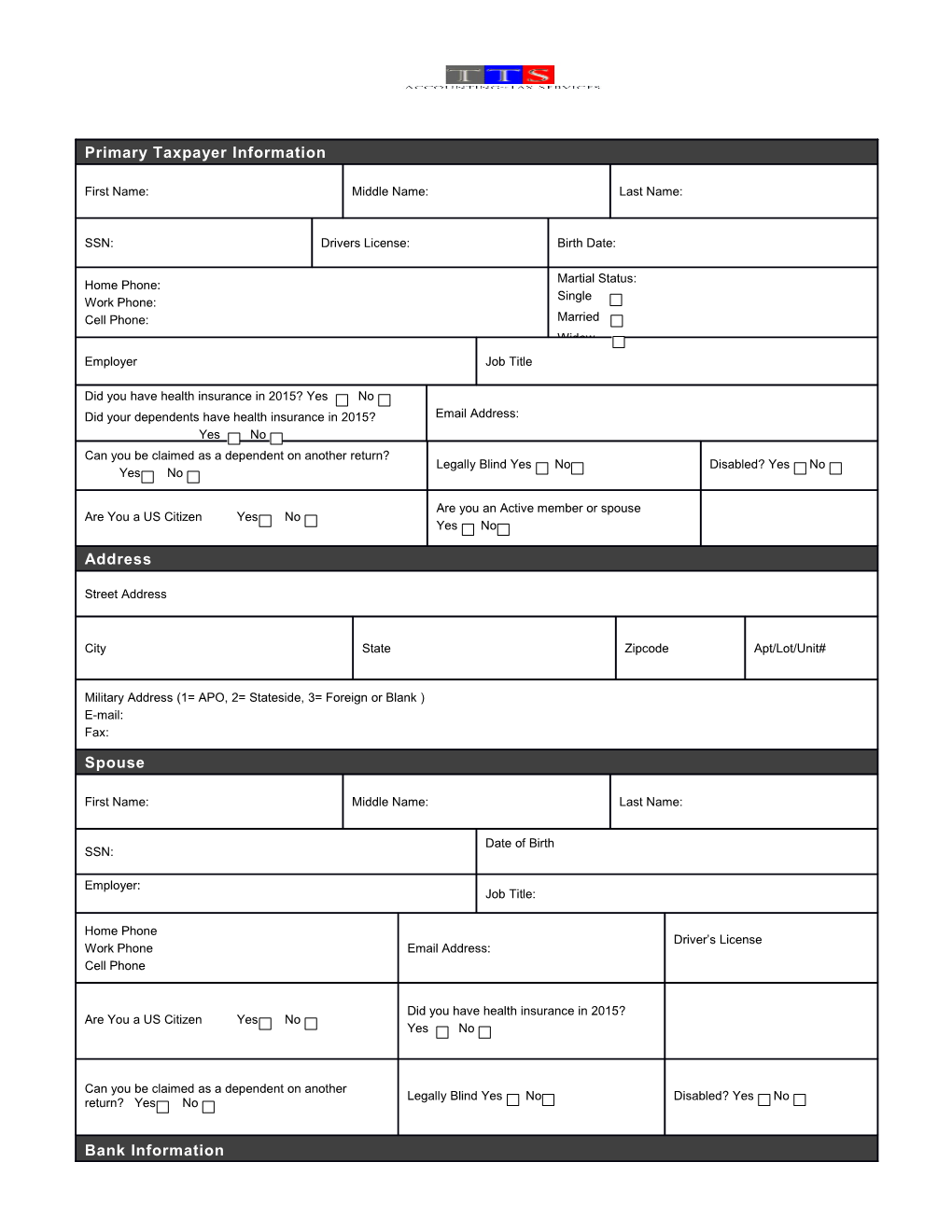 Primary Taxpayer Information