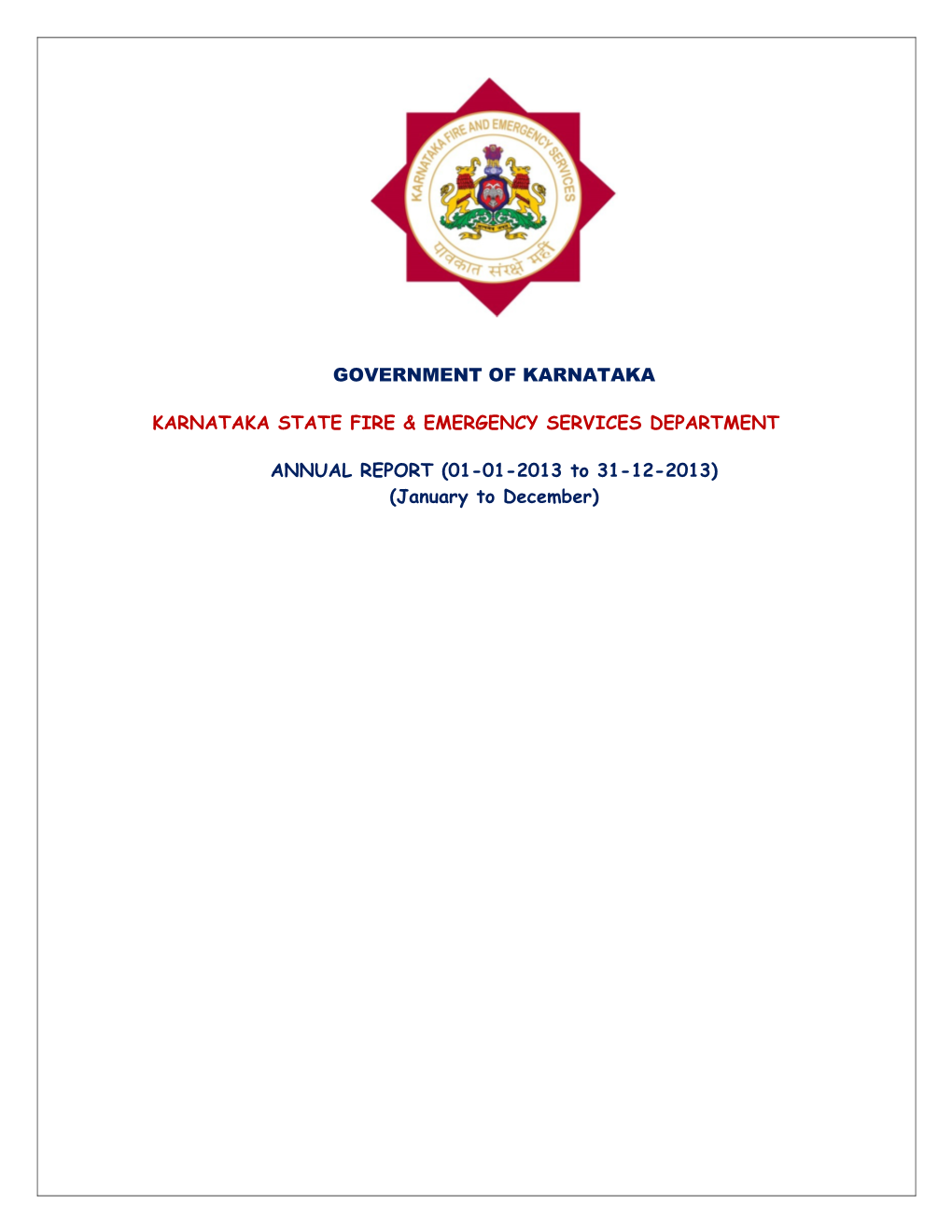 Karnataka State Fire & Emergency Services Department