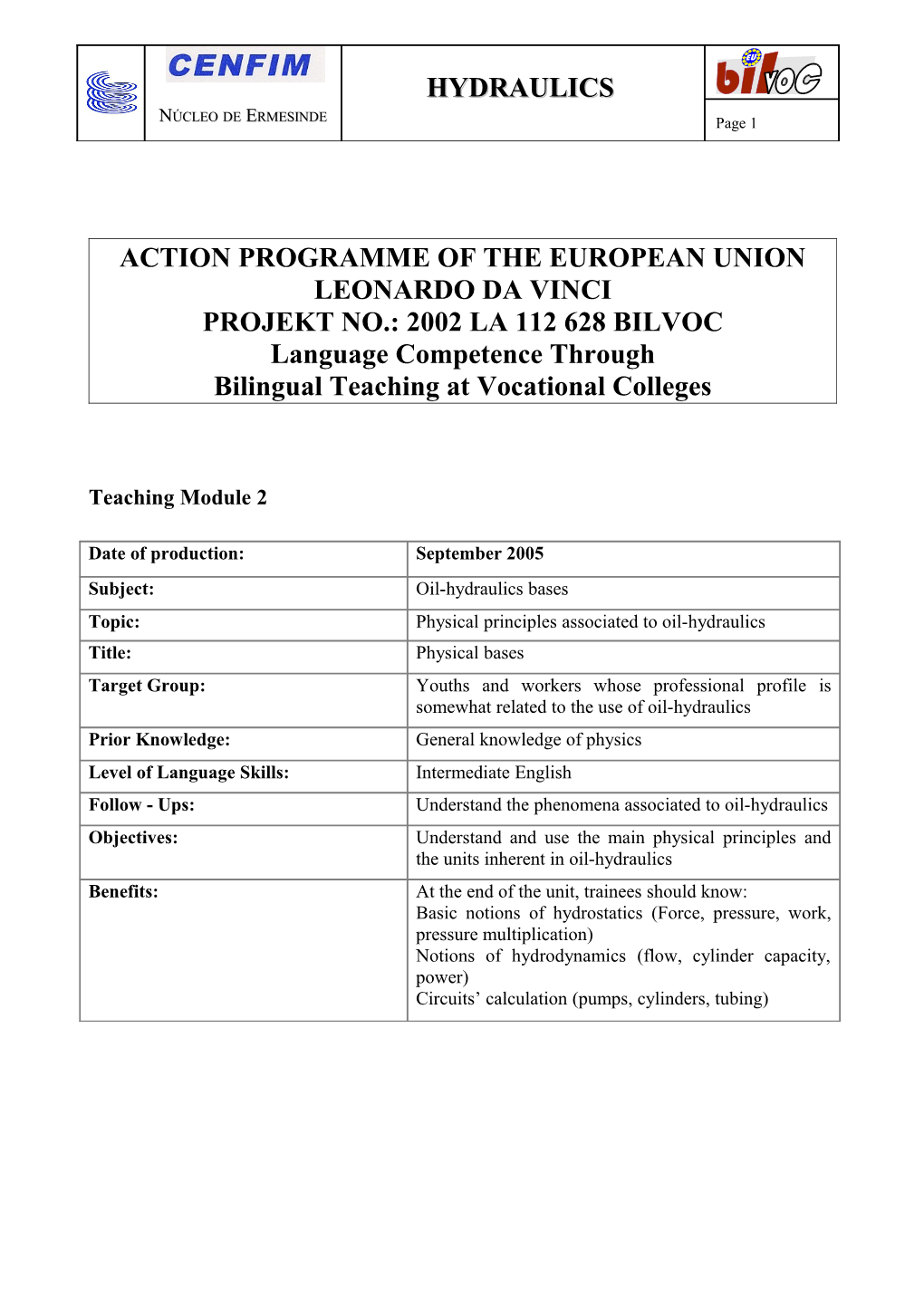 Action Programme of the European Union