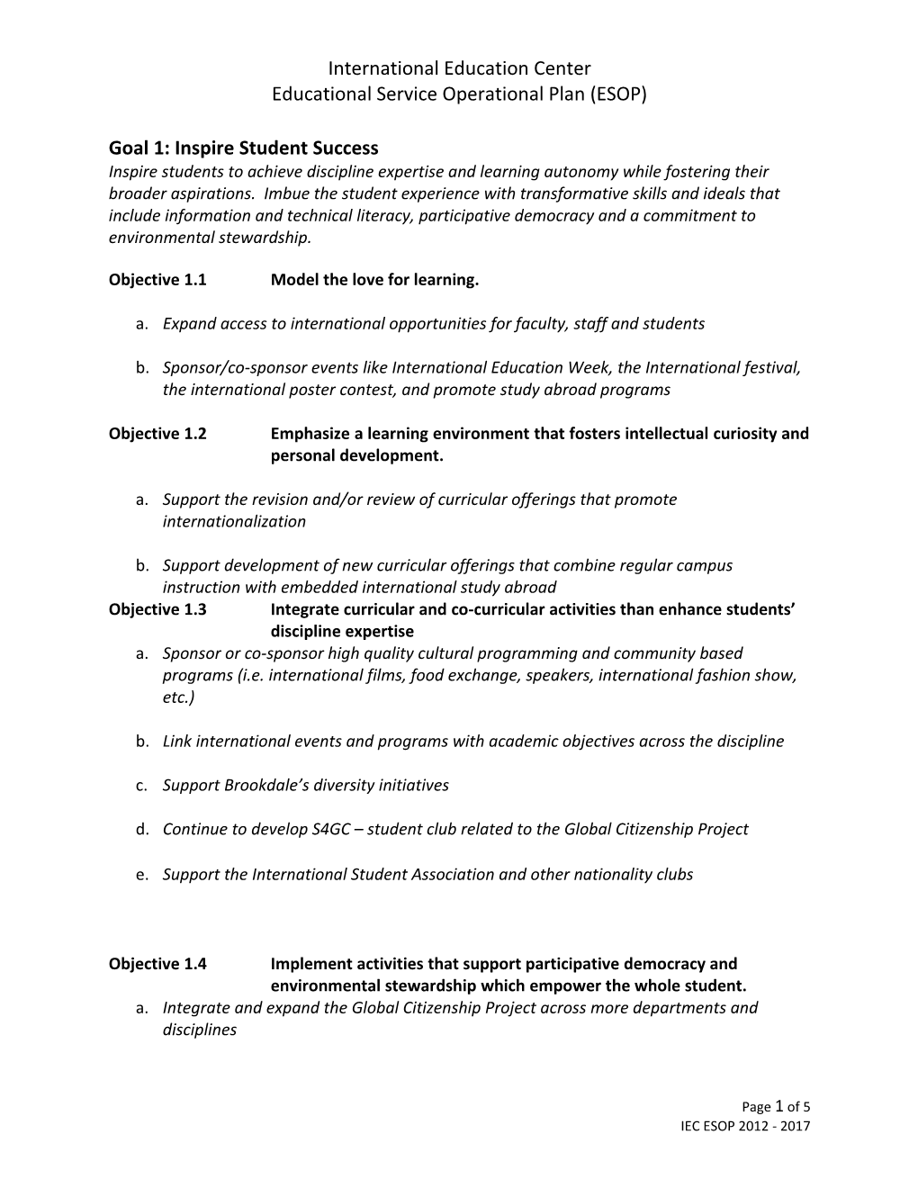 Objective 1.1 Model the Love for Learning