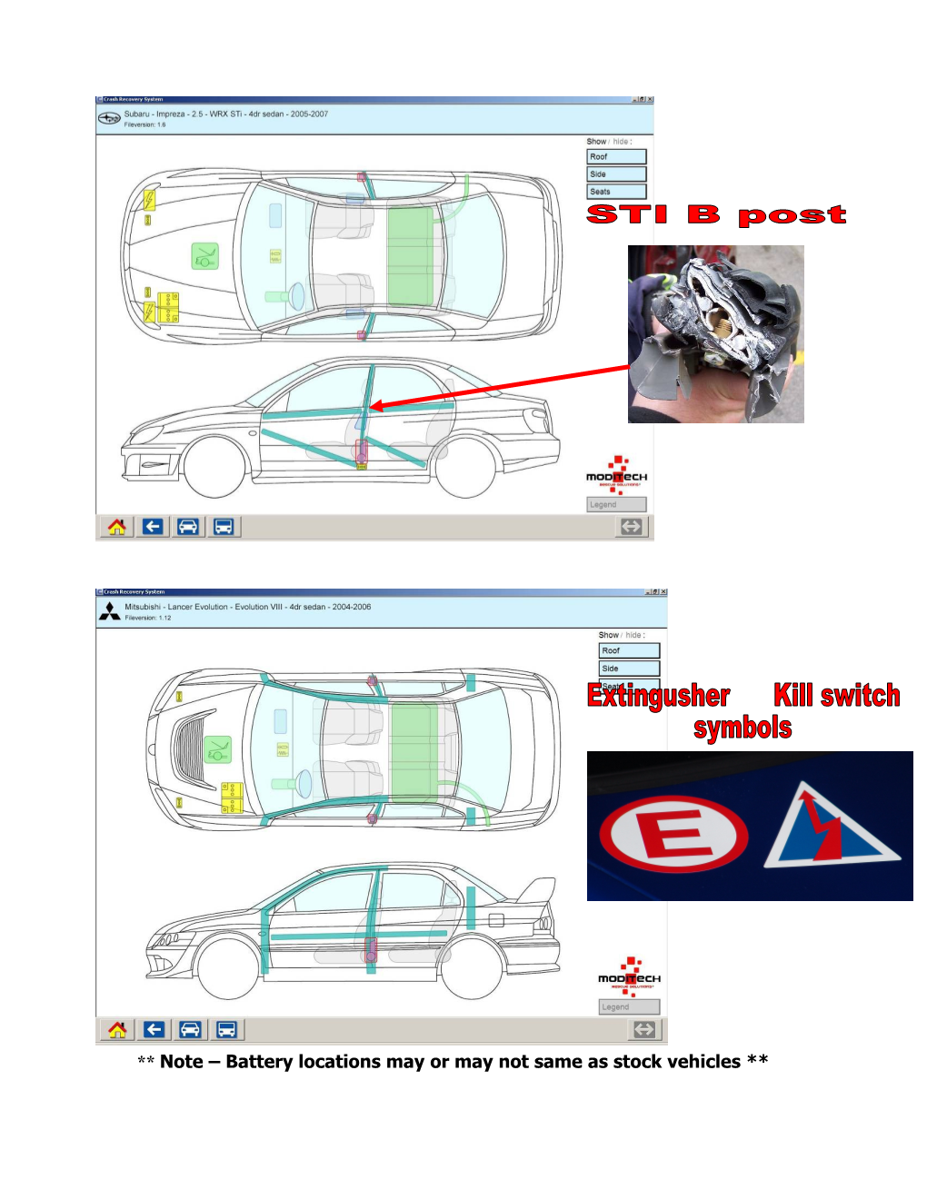 Note Battery Locations May Or May Not Same As Stock Vehicles