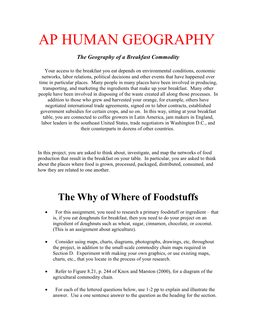 Ap Human Geography
