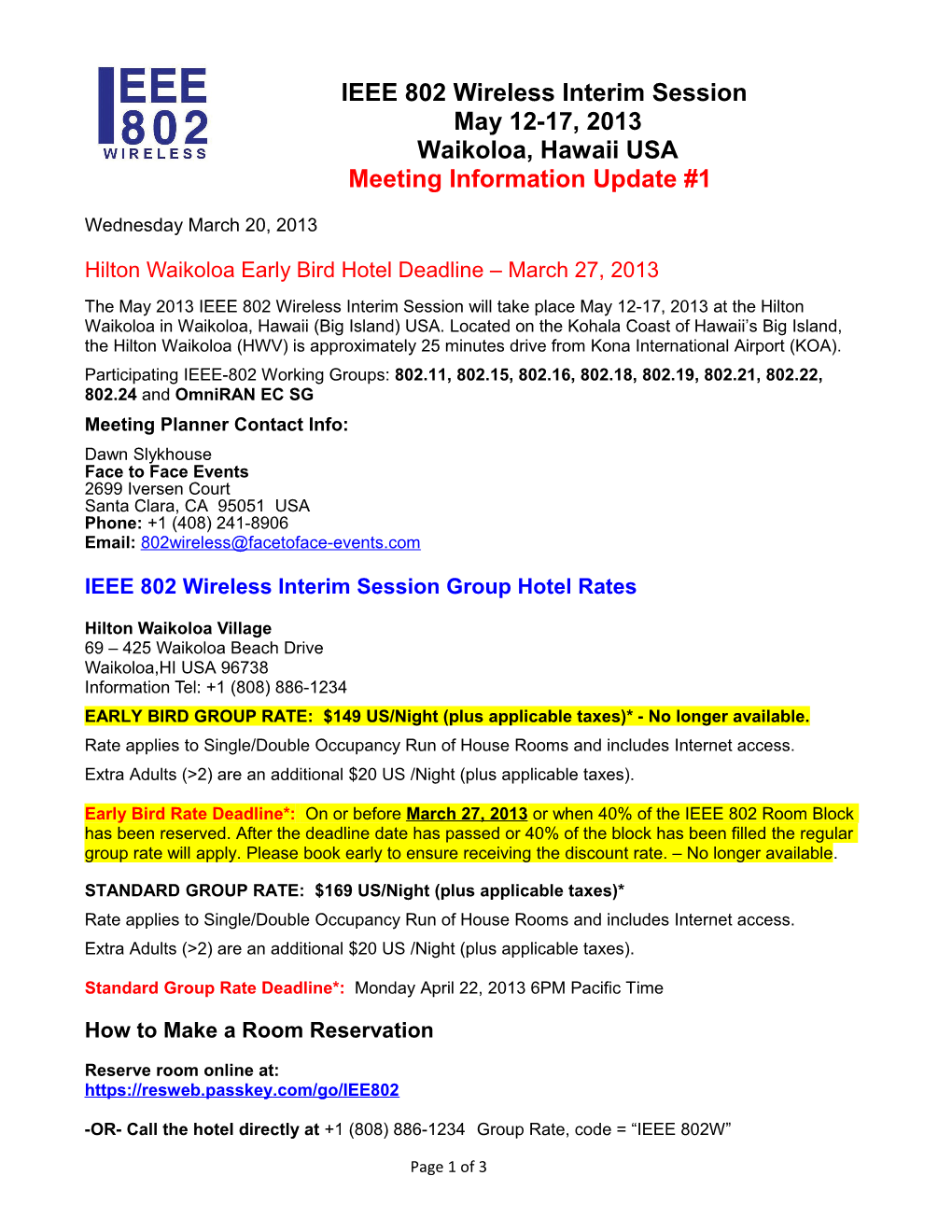 IEEE 802 Wireless Interim Session