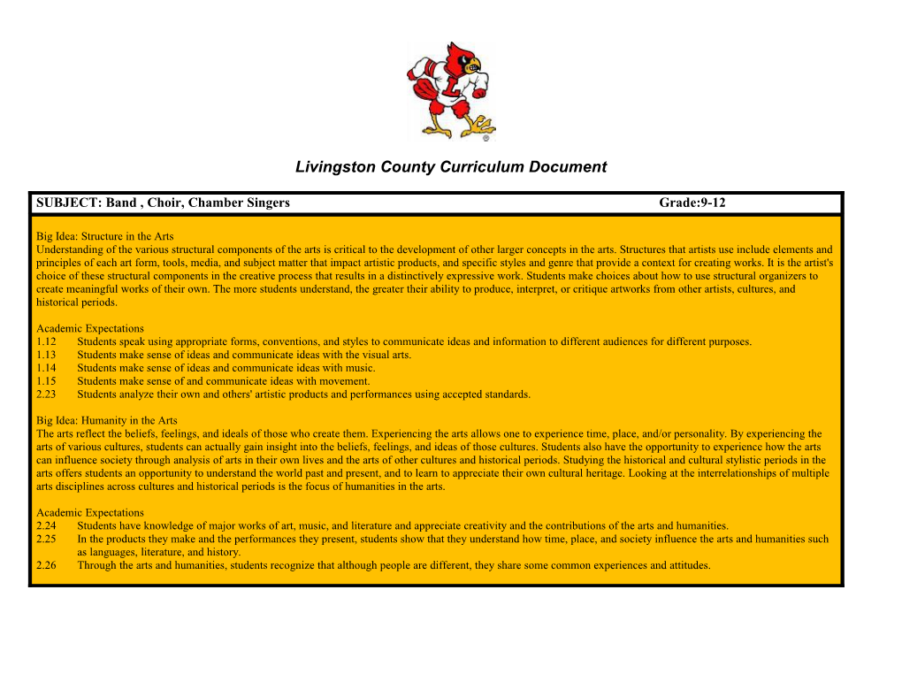 Livingston County Curriculum Document