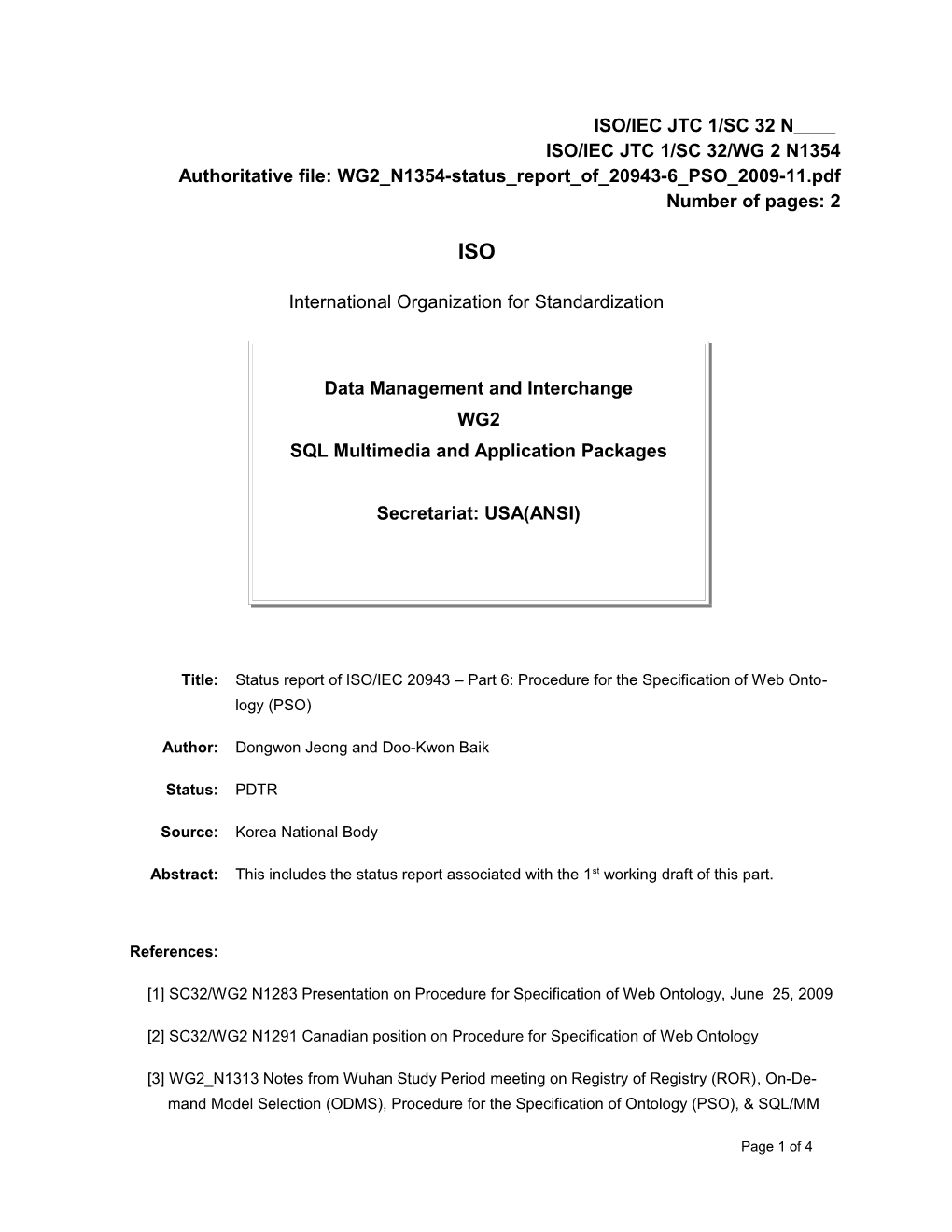 Change Report for 2WD-08-MDR