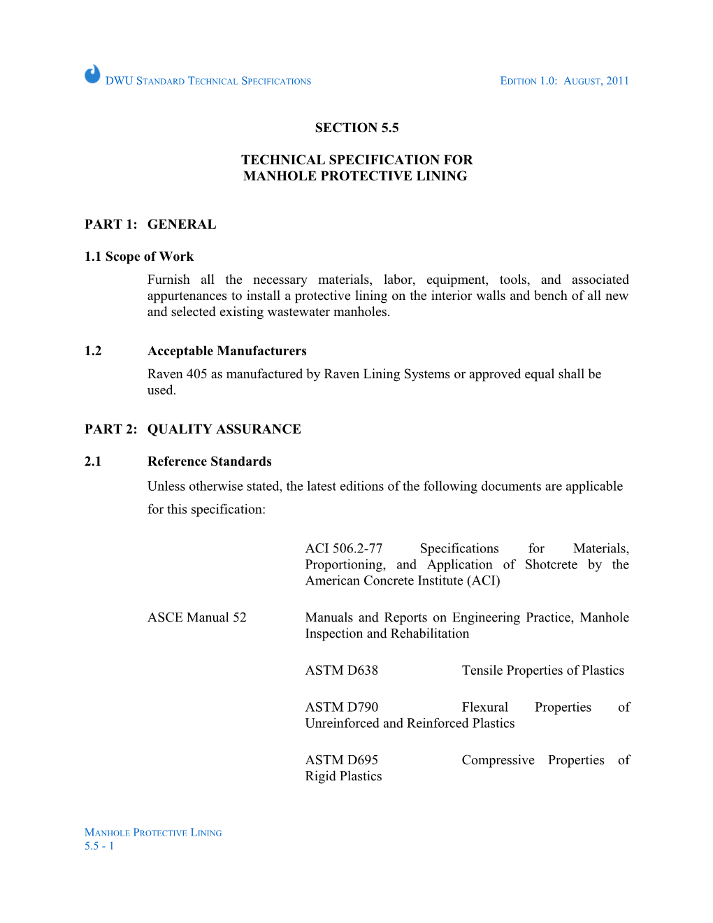 Sec 3.1: Rehab Ex. Wastewater Main by Cured-In Place Pipe (CIPP)