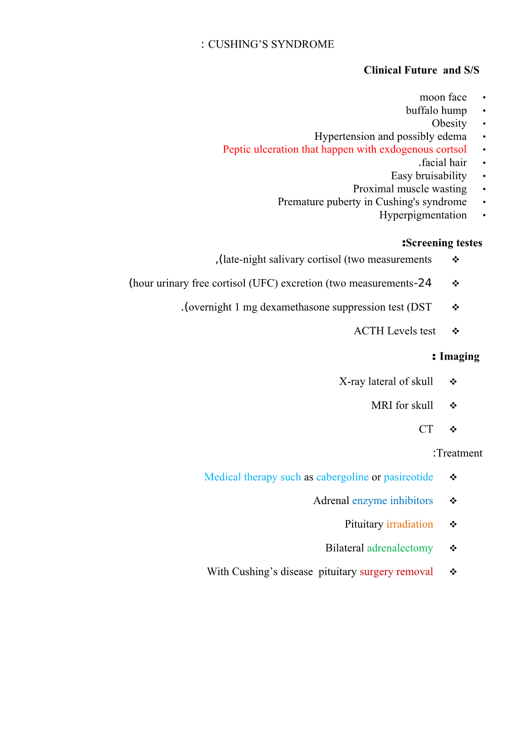 Clinical Future and S/S