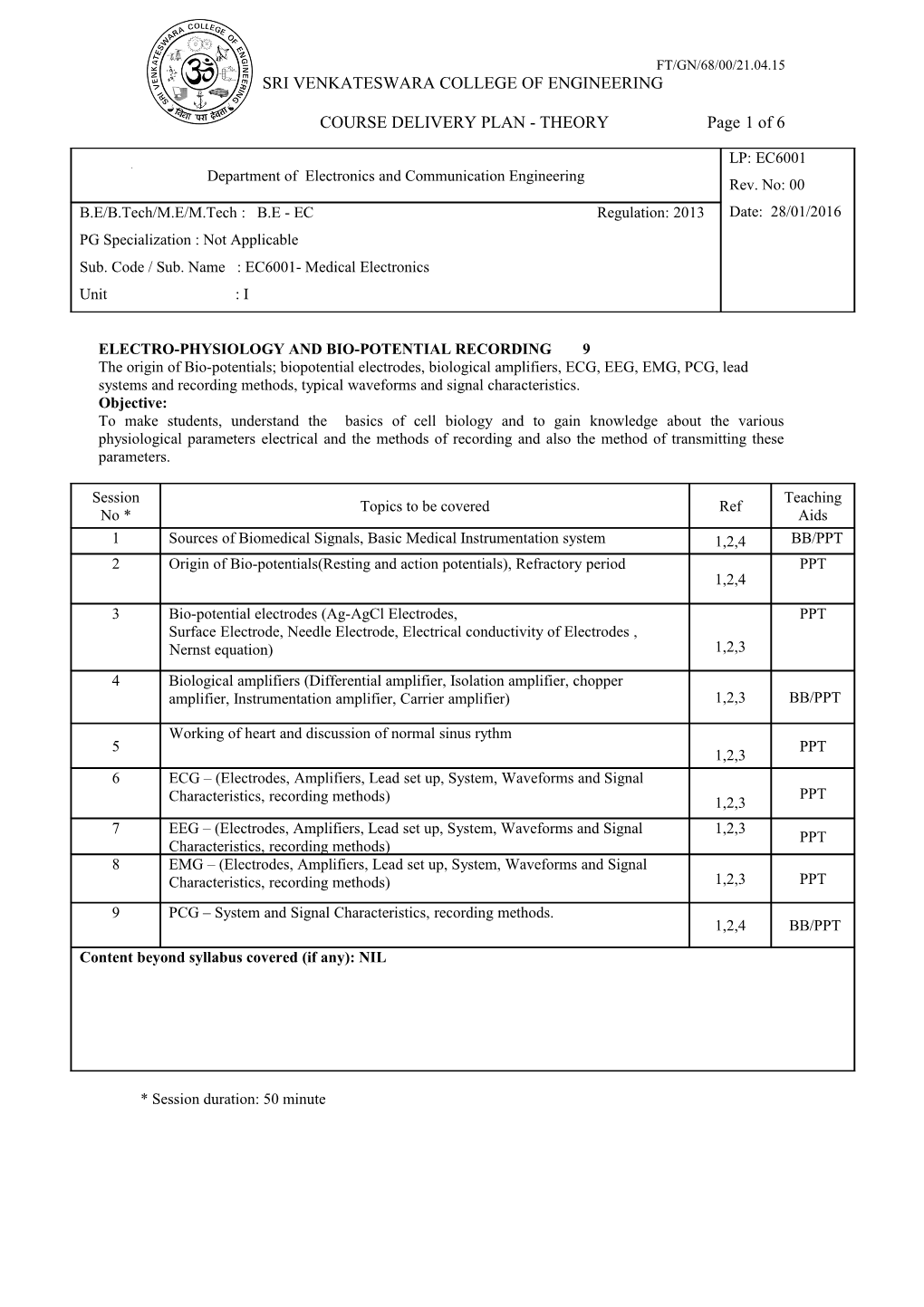 Electro-Physiology and Bio-Potential Recording 9