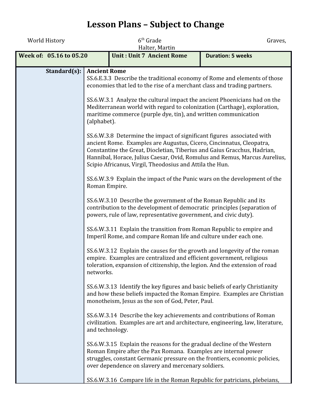 Lesson Plans Subject to Change s2