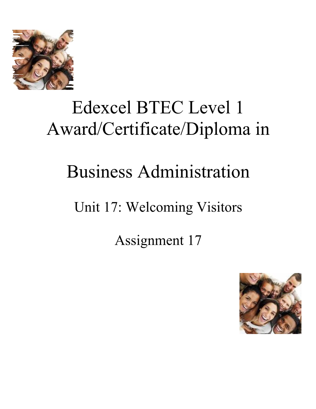 Edexcel BTEC Level 1