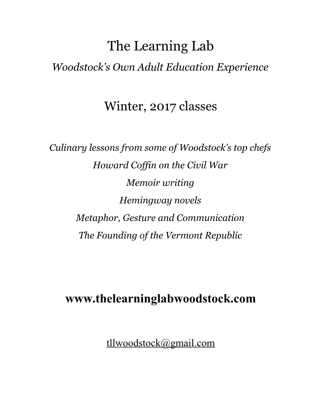 Woodstock S Own Adult Education Experience