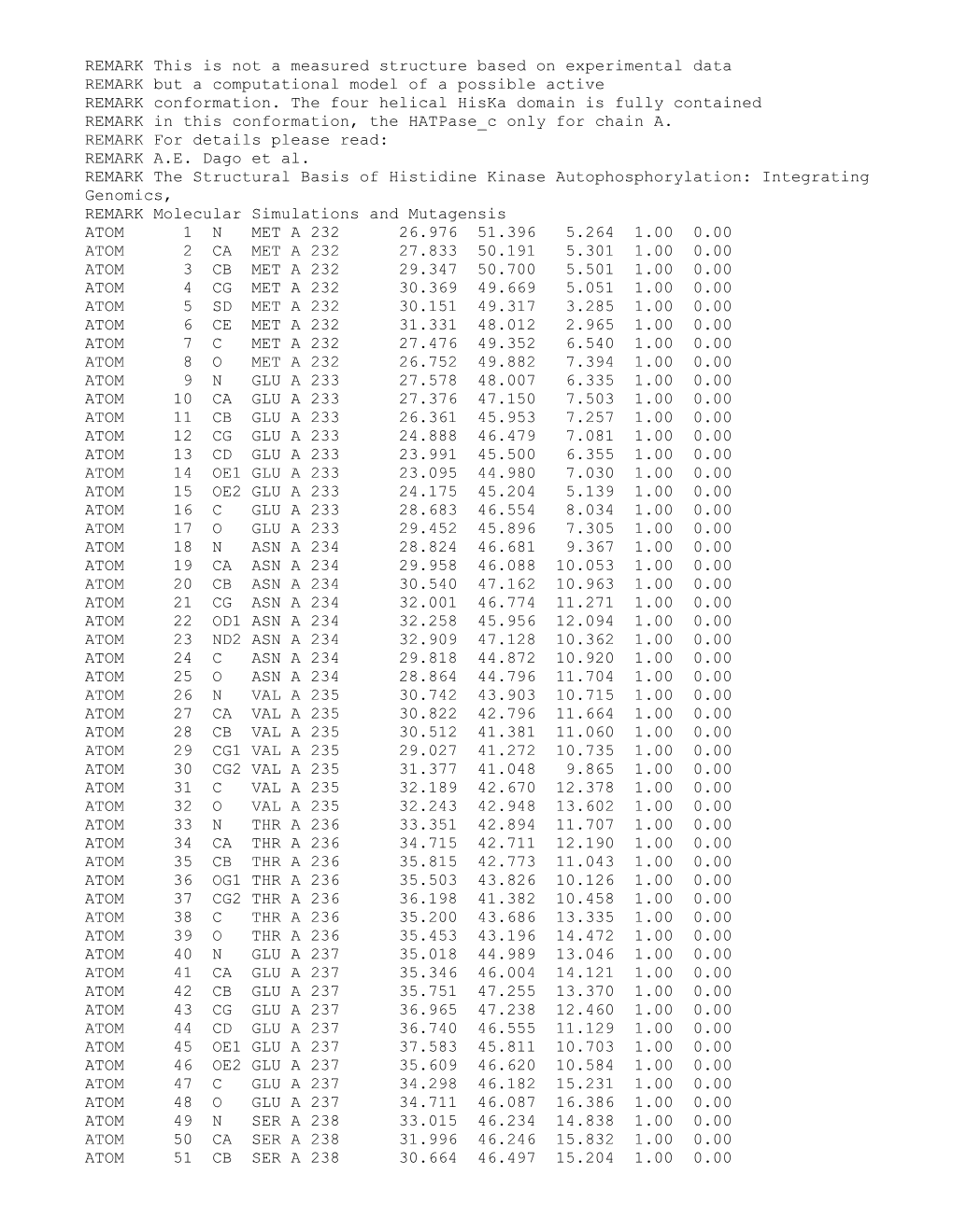 REMARK This Is Not a Measured Structure Based on Experimental Data