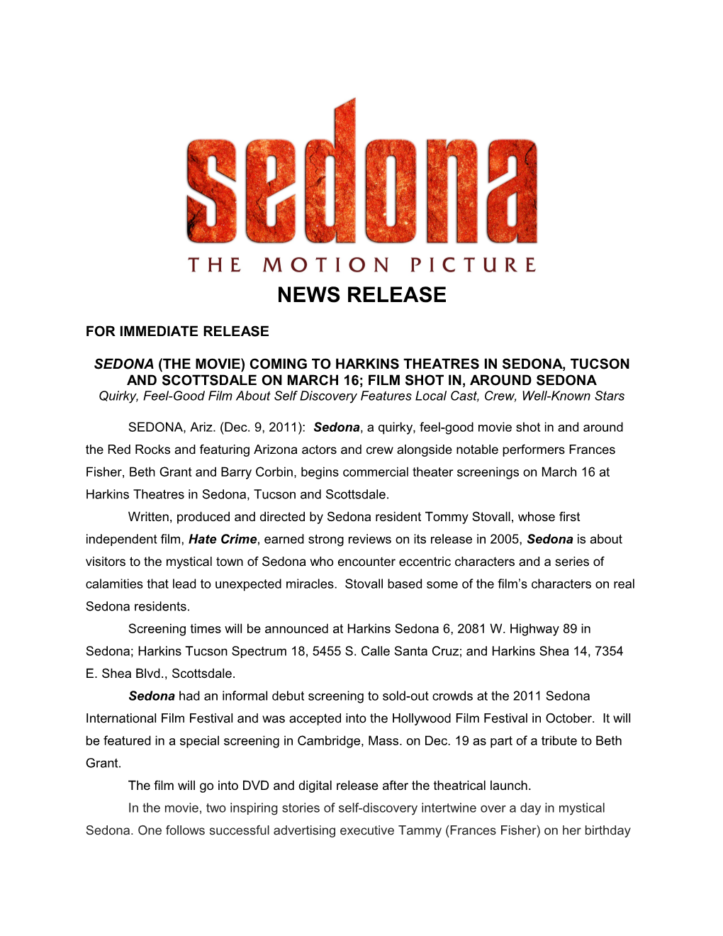 For Immediate Release s73