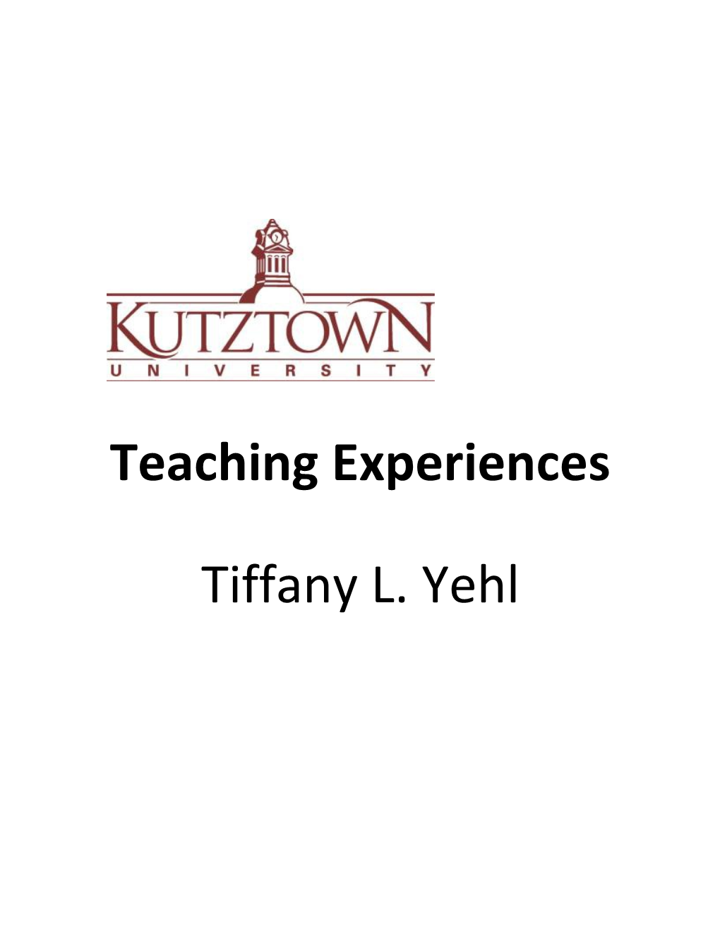 Teaching Experiences