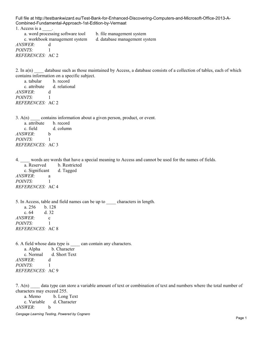 Access 2013 Chapter 01: Databases and Database Objects