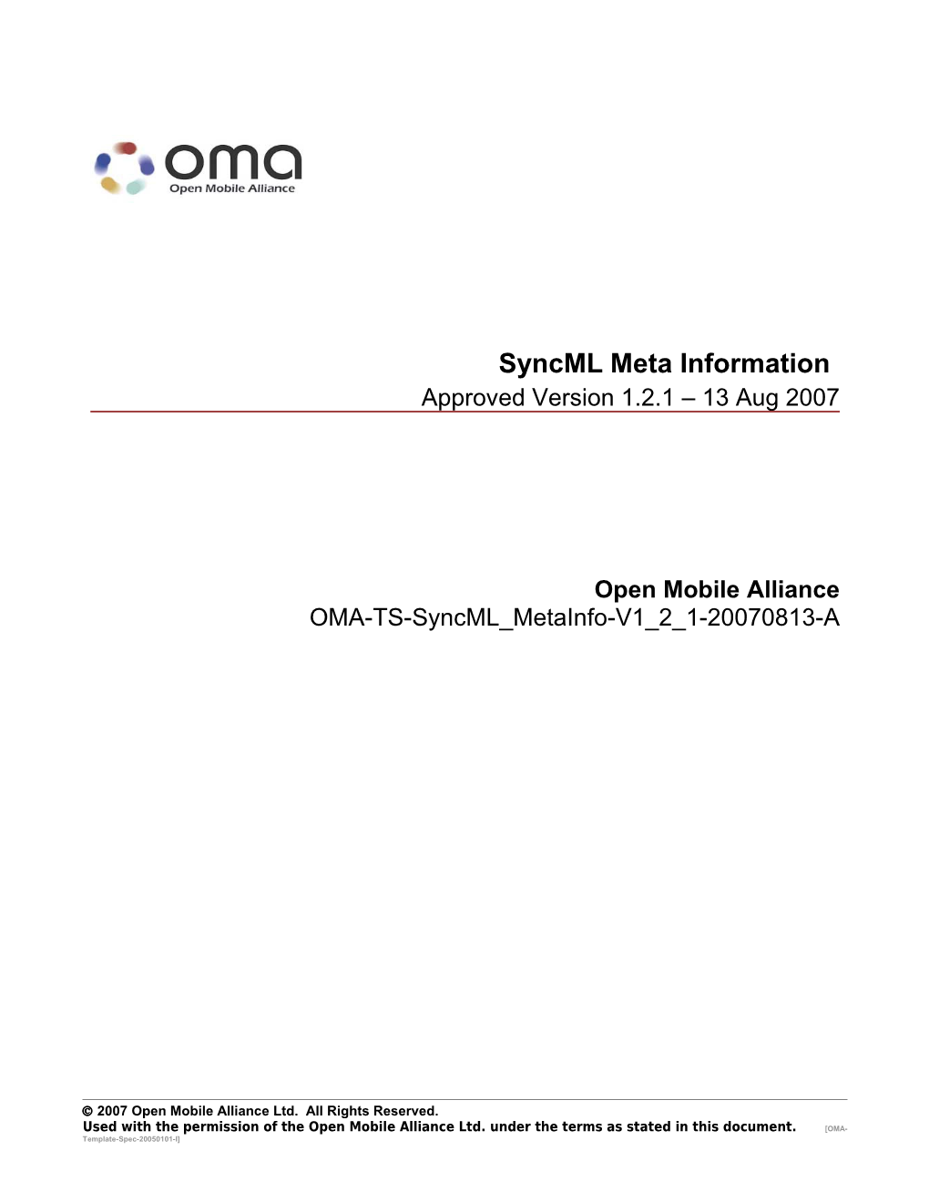 OMA Specification Template s1