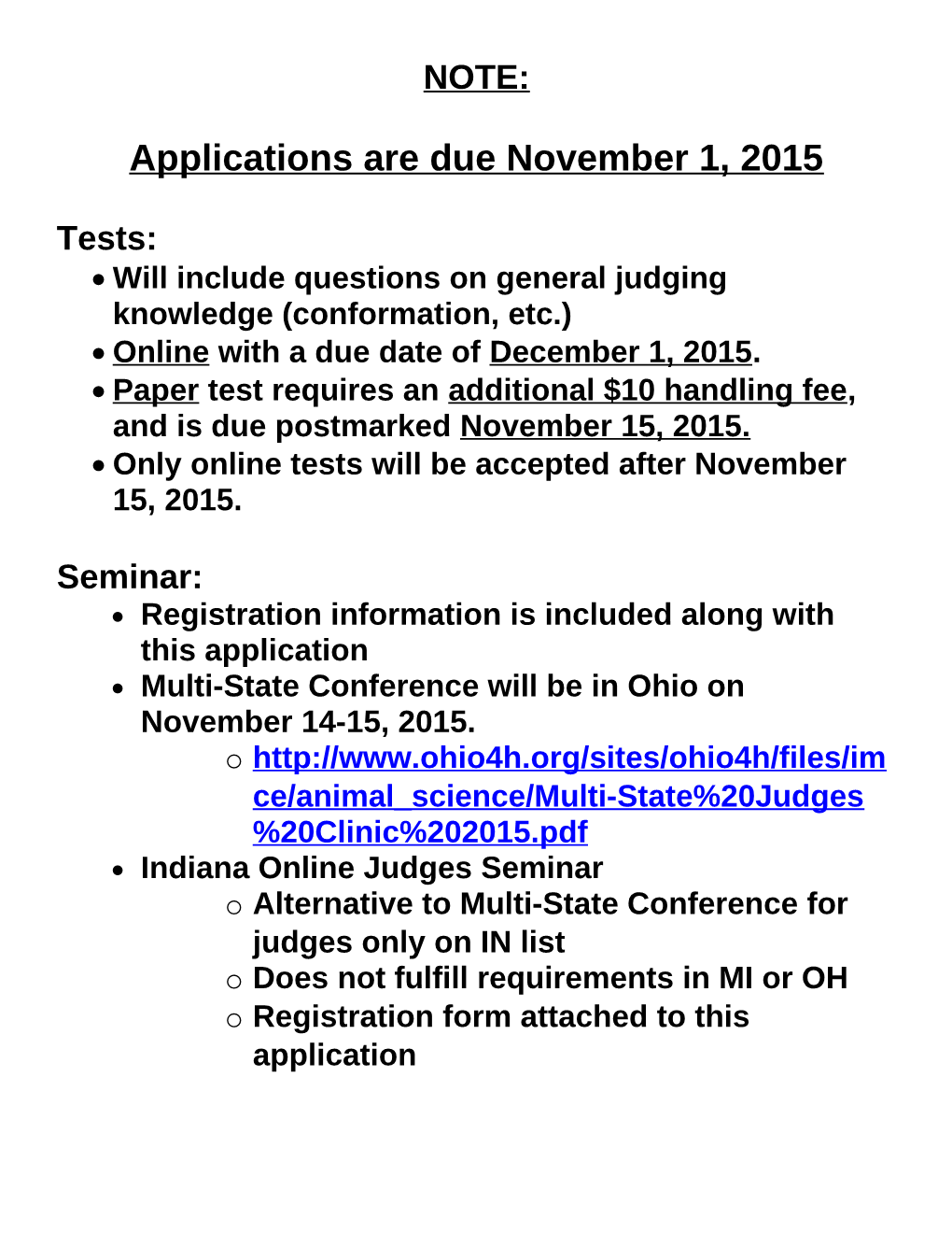 Indiana 4-H Horse Judges Application Form