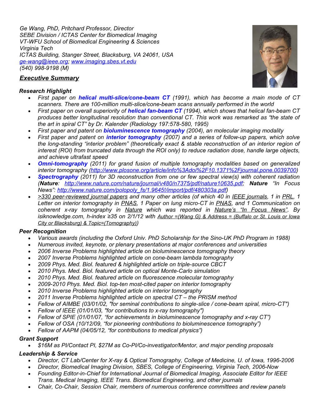 PHS 398 (Rev. 9/04), Biographical Sketch Format Page