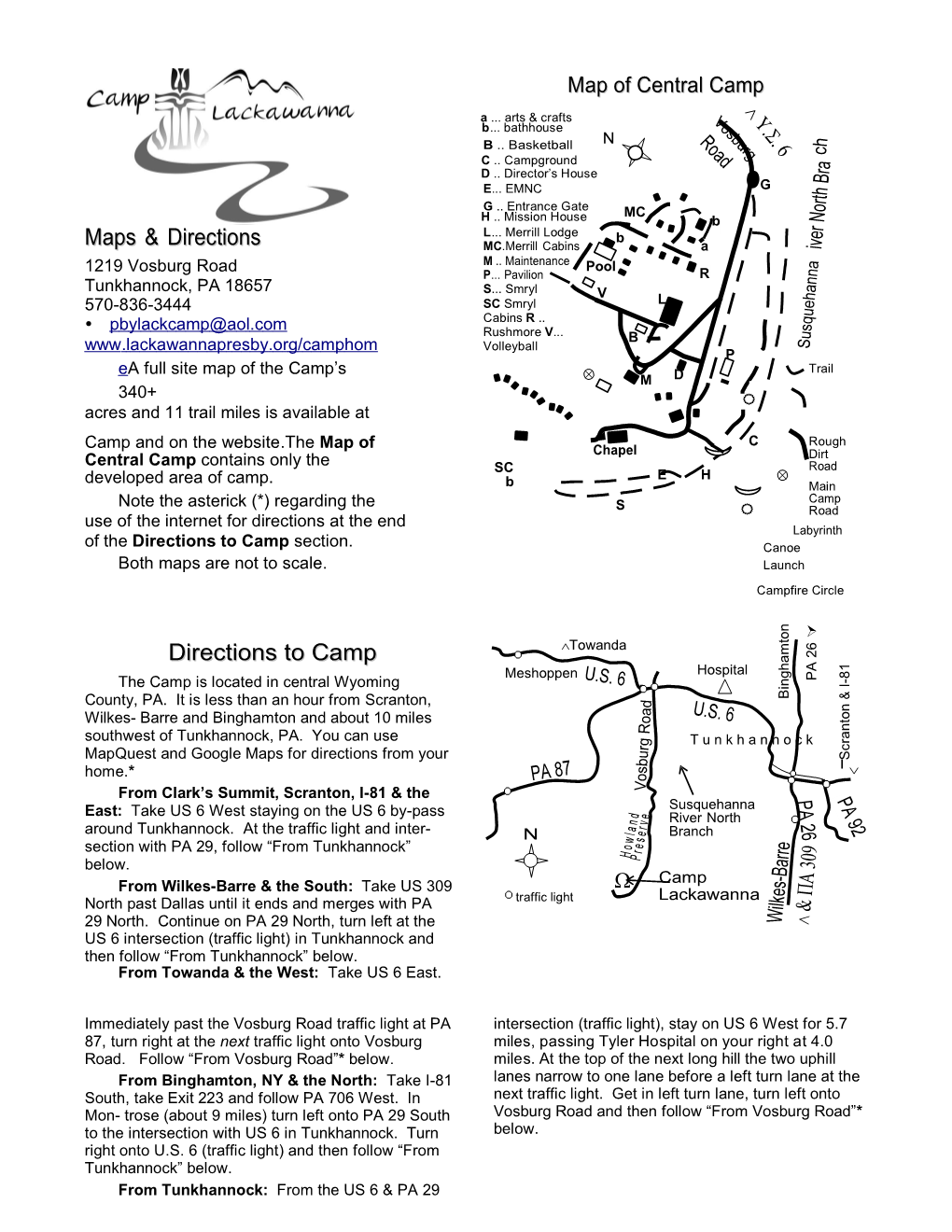 Map of Central Camp