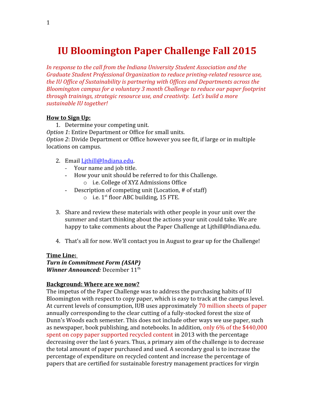 IU Bloomington Paper Challenge Fall 2015