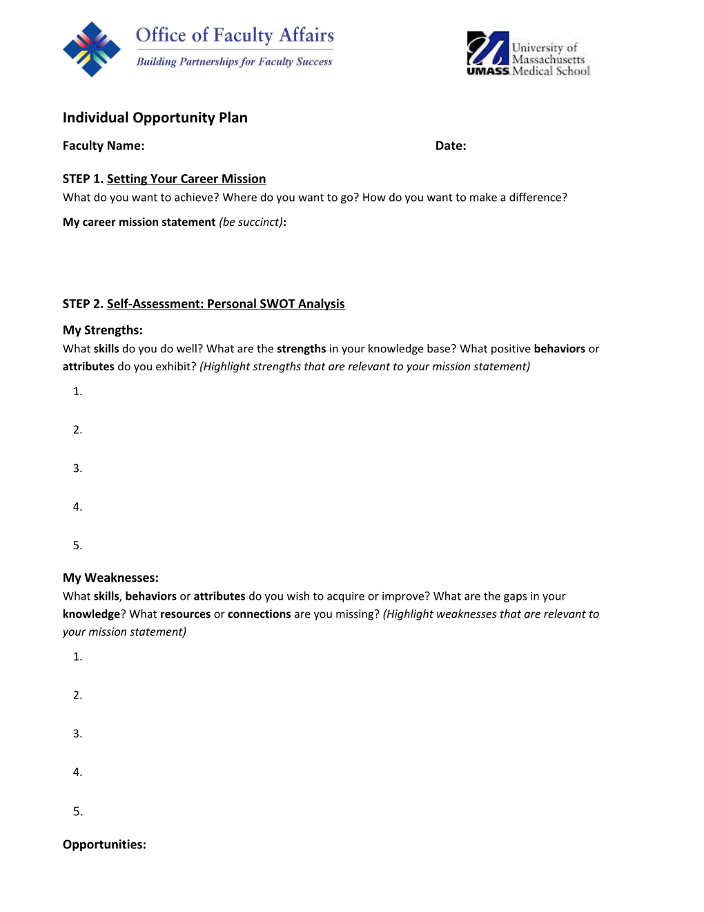 Individual Opportunity Plan