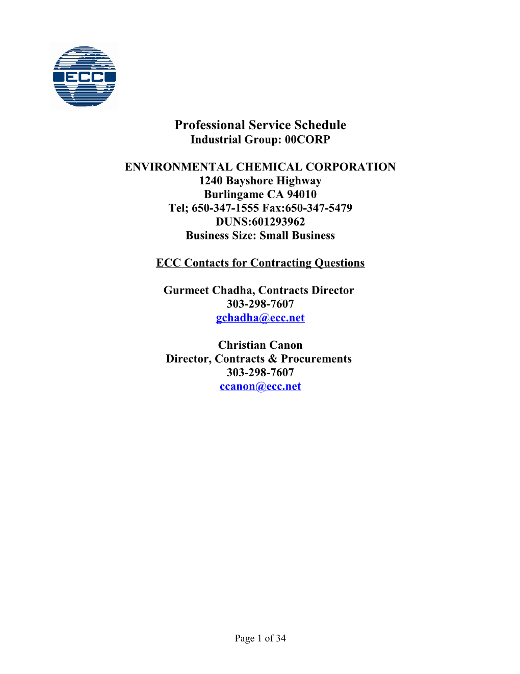 Environmental Chemical Corporation