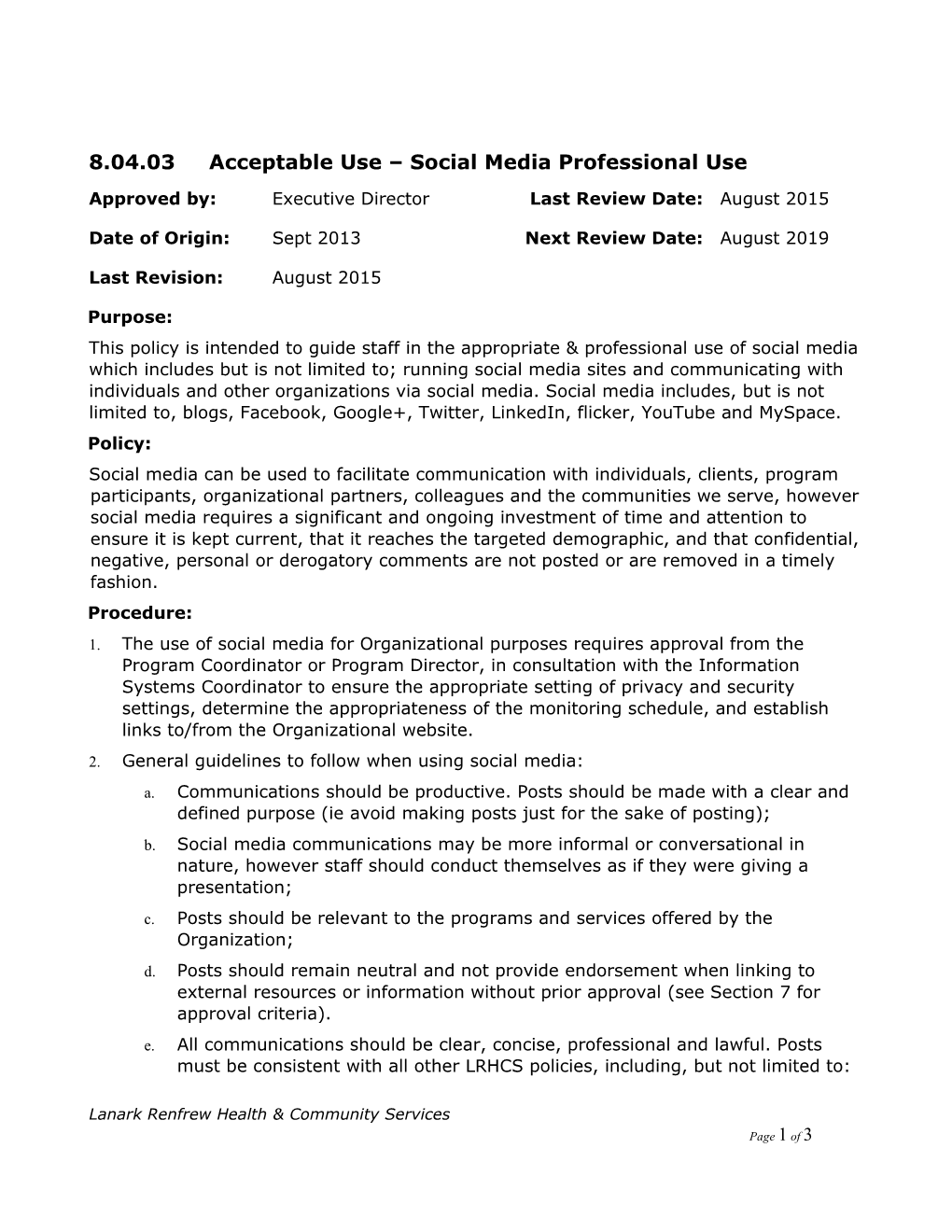 8.04.03 Acceptable Use Social Media Professional Use