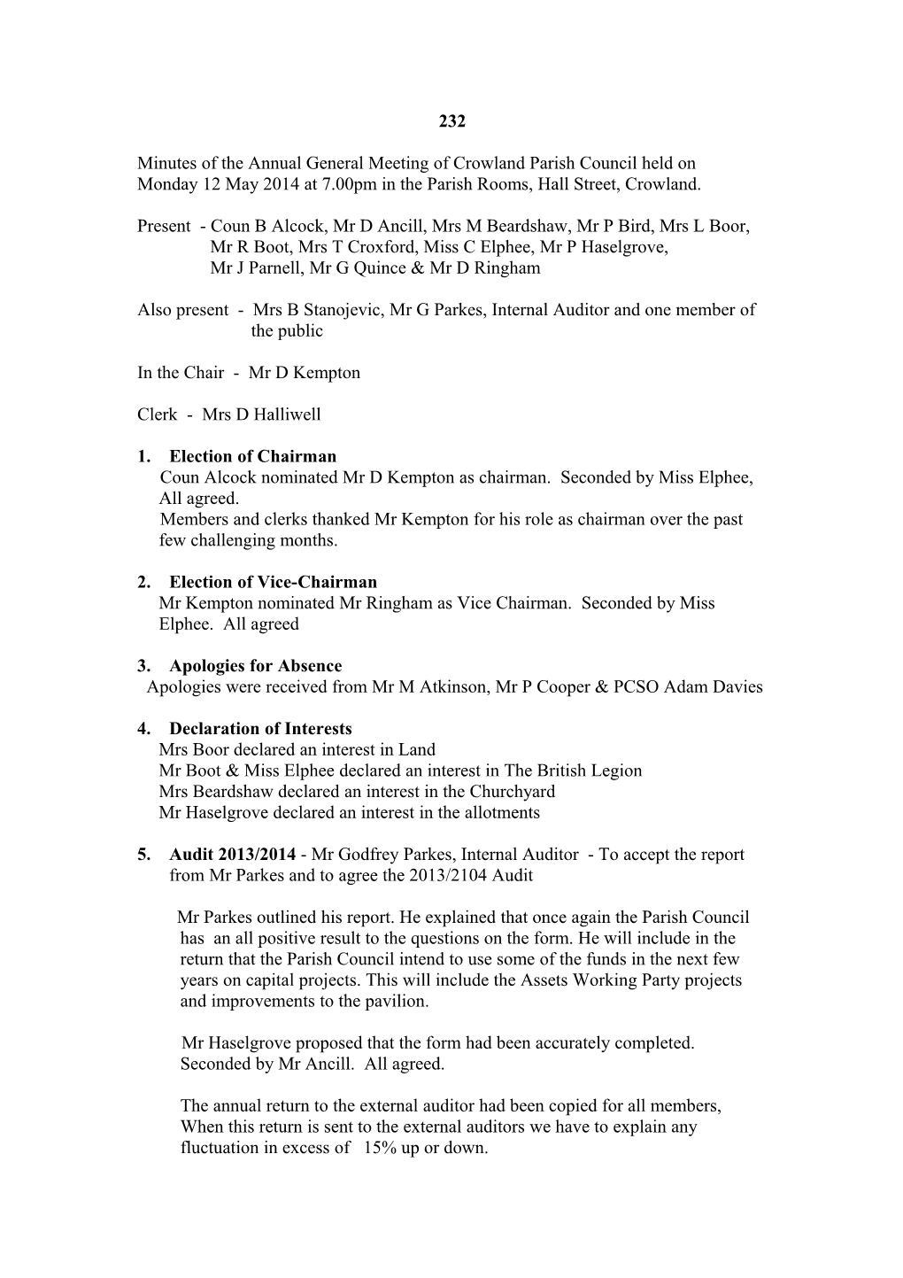 Crowland Parish Council s1