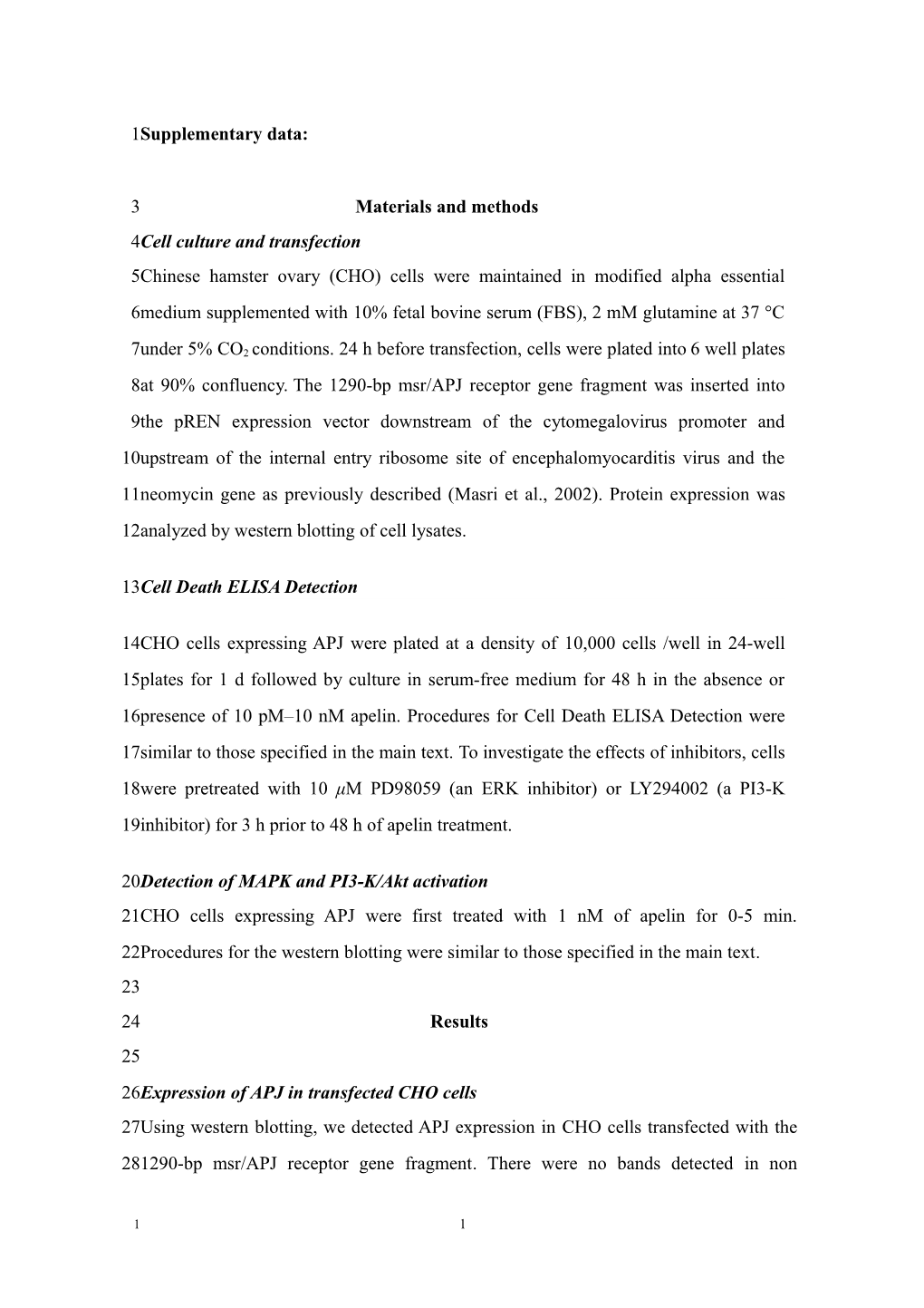 Cell Culture and Transfection s1